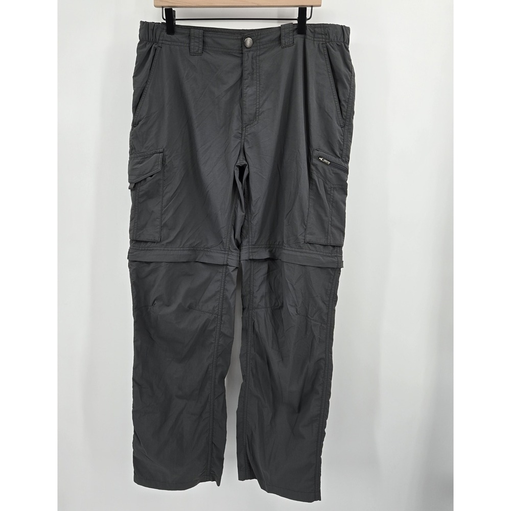 Columbia Silver Ridge Convertible Pants Cargo Shorts Charcoal Gray Mens 36x32